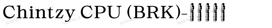 Chintzy CPU (BRK)字体转换